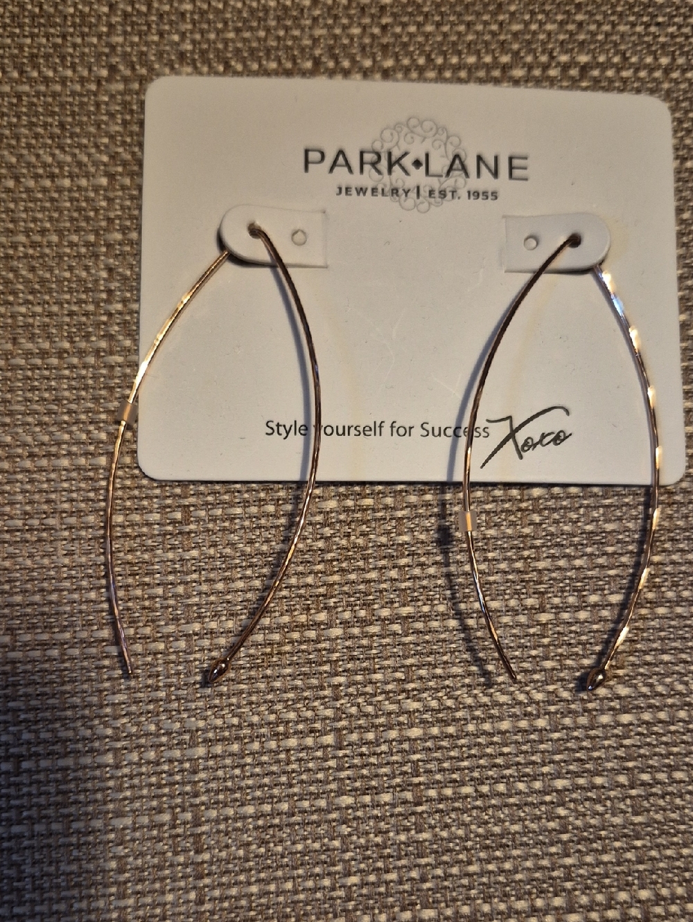 Park Lane Gold Curved Threader Hoop Earrings